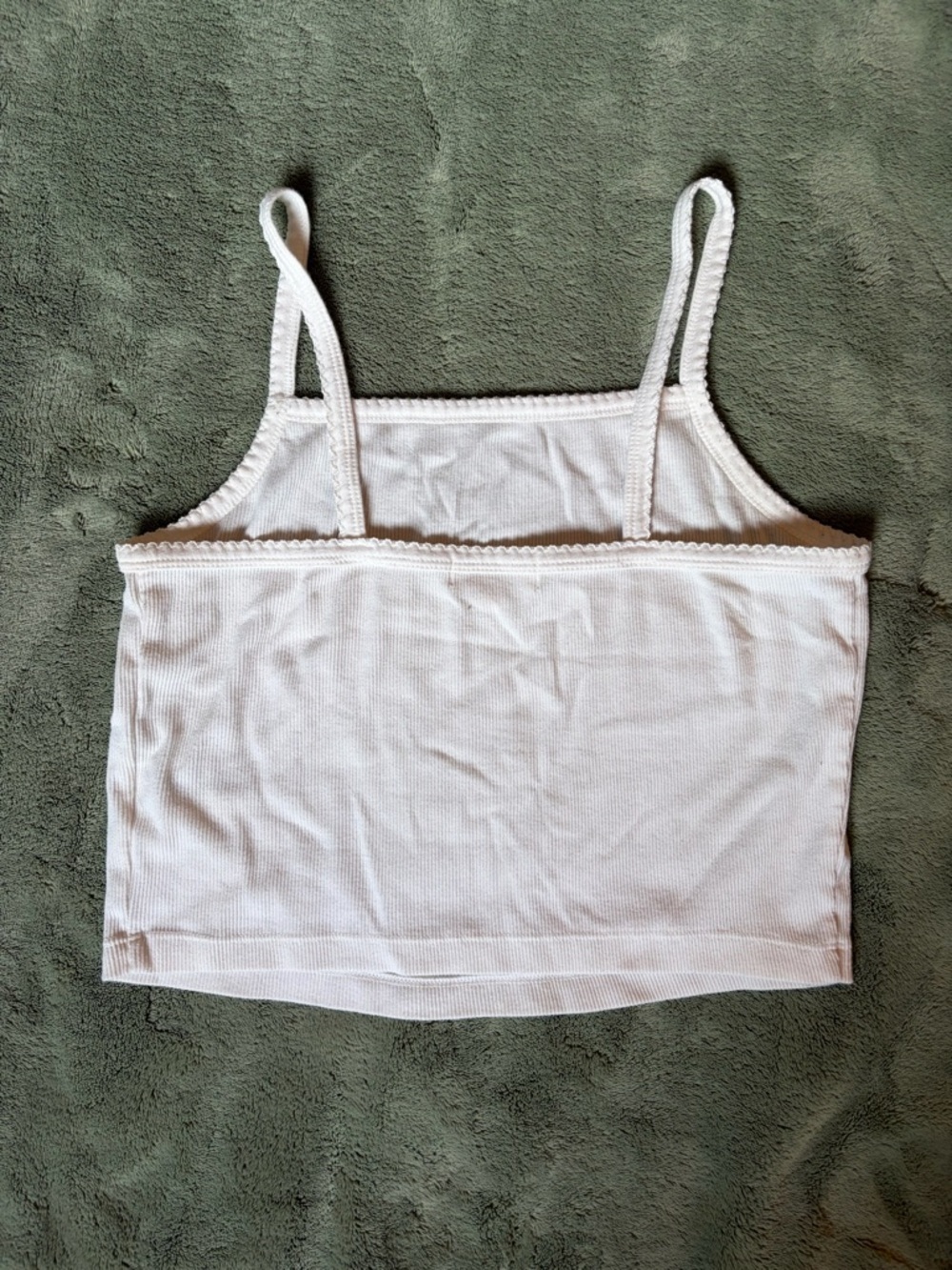 Colsie White Ribbed Cami Tank Top - Picture 2 of 3